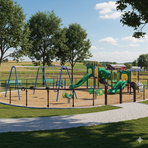 children's play area with park